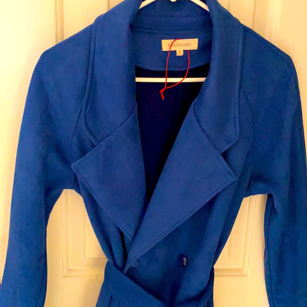 Beautiful Blue double breasted knee length coat